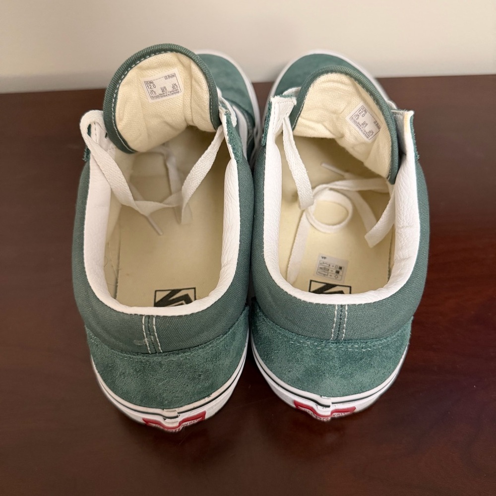 Vans Old Skool Size 12 Green Suede - Picture 9 of 11